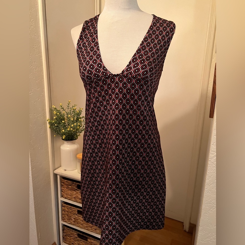 Zara Black and red Geometric Mini Dress